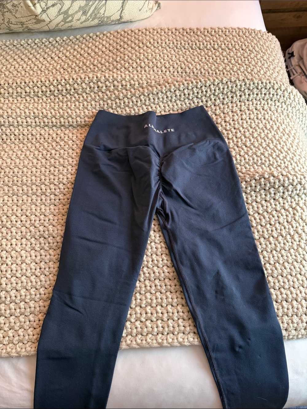 Alphalete Navy Leggings with High Waistband